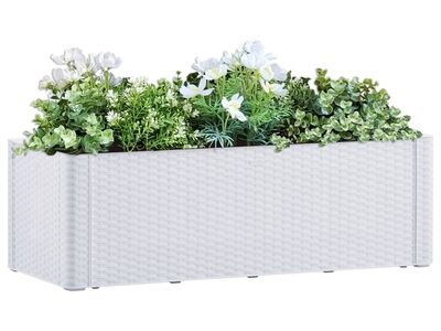vidaXL taimelava isekastmise süsteemiga, valge 100 x 43 x 33 cm