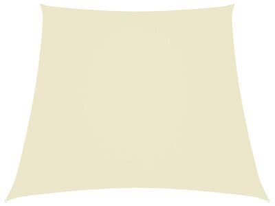 vidaXL oxford-kangast päikesepuri trapets, 2/4x3 m m kreemjasvalge