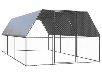 vidaXL õue kanapuur, 3 x 6 x 2 m, tsingitud teras