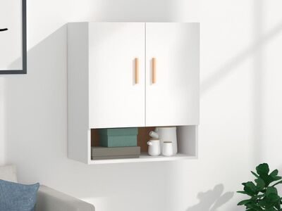 vidaXL seinakapp, valge, 60 x 31 x 70 cm, tehispuit