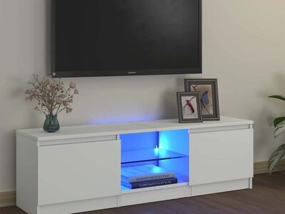 vidaXL telerialus LED-tuledega, valge, 120 x 30 x 36 cm
