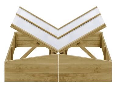 vidaXL kasvuhooned 2 tk, immutatud männipuit 100x50x35 cm