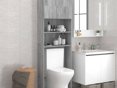 vidaXL pesumasinakapp, hall Sonoma tamm, 64 x 25,5 x 190 cm
