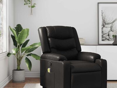 vidaXL massaažitool, must, kunstnahk