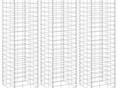 vidaXL gabioon taimelavad 3tk, 30 x 30 x 100 cm, raud