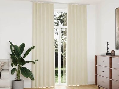 vidaXL pimendavad kardinad 2 tk konksud, samet, kreemjas, 140 x 245 cm