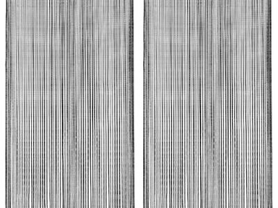 vidaXL nöörkardinad 2 tk, 140 x 250 cm, must
