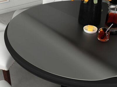 vidaXL lauakaitse, matt, Ø 80 cm, 1,6 mm, PVC