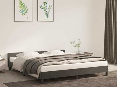 vidaXL voodiraam ilma madratsita, tumehall, 180x200 cm, samet