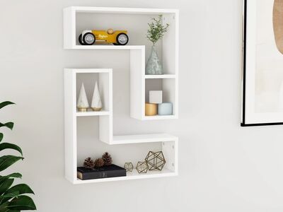 vidaXL seinariiulid 2 tk, valge, 50 x 15 x 50 cm, tehispuit