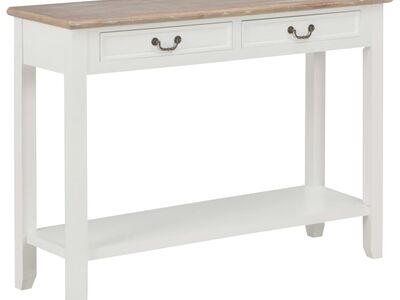 vidaXL konsoollaud, valge, 110 x 35 x 80 cm, puit