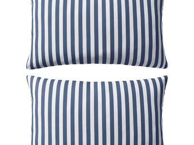vidaXL aiapadjad, 2 tk, triibulise mustriga, 60 x 40 cm, tumesinine