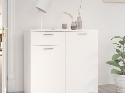 vidaXL puhvetkapp, valge, 80 x 36 x 75 cm, tehispuit