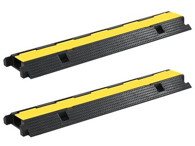 vidaXL kaablikaitse 1 kanaliga, 2 tk, kummist, 100 cm