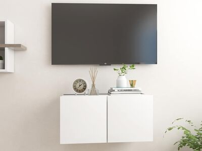 vidaXL seina telerikapp, valge 60 x 30 x 30 cm