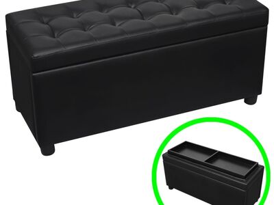 vidaXL hoiutumba, kunstnahast, must