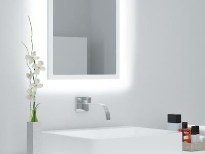vidaXL LED vannitoa peeglikapp, valge, 40 x 8,5 x 37 cm, akrüül