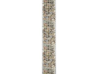 vidaXL ringikujuline gabioonpost, tsingitud teras, Ø30 x 200 cm