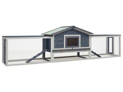 vidaXL jänesepuur, hall, 310x70x87  cm, männi- ja kuusepuidust