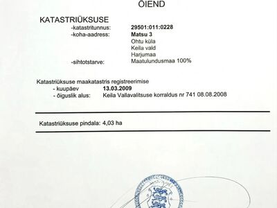 Müüa kinnistu.