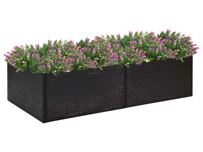 vidaXL taimekast, must, 157 x 80 x 40 cm, polürotang