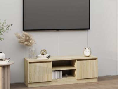 vidaXL uksega telerikapp, Sonoma tamm, 102 x 30 x 36 cm