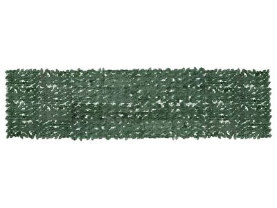 vidaXL rõdusirm, tumerohelised lehed, 400 x 100 cm