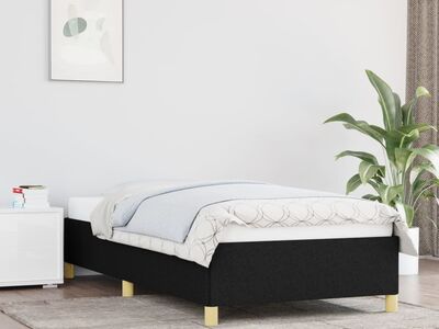 vidaXL voodiraam ilma madratsita , must, 90x200cm, kangas