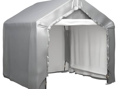 vidaXL hoiutelk, hall, 180x180 cm, tsingitud teras