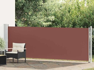 vidaXL lahtitõmmatav terrassi külgsein, 140 x 600 cm, pruun