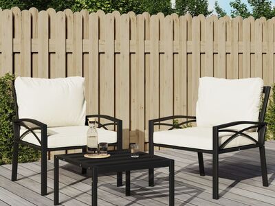 vidaXL aiatoolid liivakarva patjadega, 2 tk, 68 x 76 x 79 cm, teras