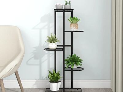 vidaXL 5-korruseline lillealus, 43x22x98 cm, must, metall
