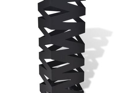Must nelinurkne vihmavarju/jalutuskepihoidja, teras 48,5 cm