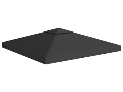 vidaXL kahekordne varjualuse katus 310 g/m² 3 x 3 m, must