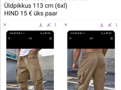 Meeste püksid, 4XL ja 6XL