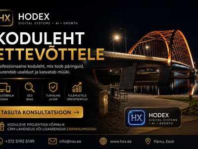 Professionaalne koduleht sinu ettevõttele