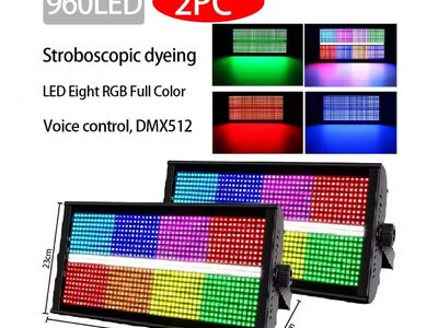 2 960 LED STROBE RGBW DMX LAVAVALGUSTIT