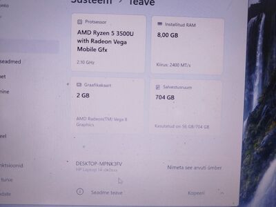 HP laptop 14-dk0019no