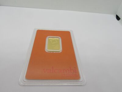 Valcambi kuldplaat 5g, proov 999.9
