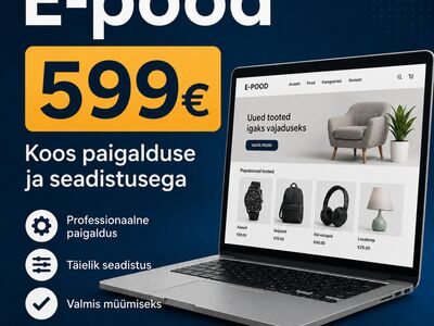 Kaasaegne e-pood koos paigalduse ja seadistusega