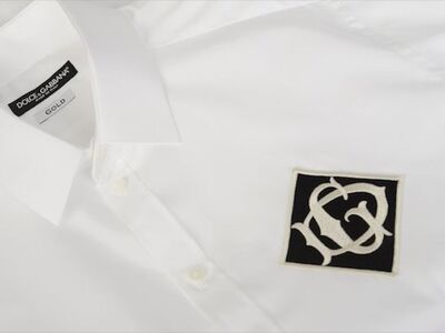 Dolce & Gabbana Gold Cotton Shirt
