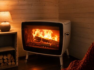 Dovre Vintage 50 valge email – premium kamin