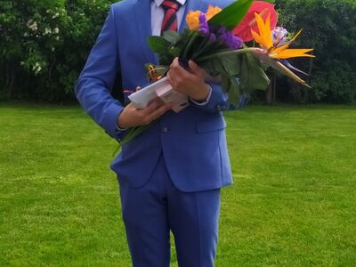 Meeste ülikond pikkusele 175cm (sinine)