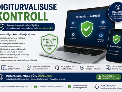 Digiturvalisuse kontroll arvutile või telefonile