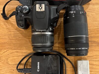 Canon EOS 1000D + 75-300 telezoom objektiiv