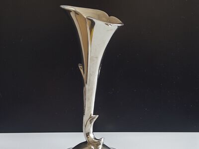 Rootsi vintage hõbetatud vaas "Calla" (Ystad-Metal