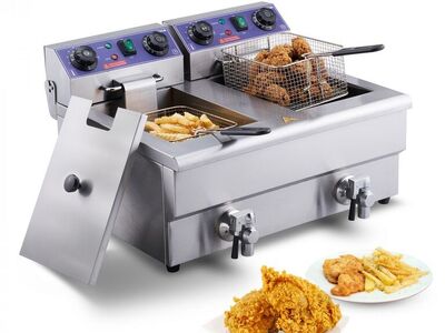 Professionaalne FRITÜÜR 2x6L 1500W 12L, uus!
